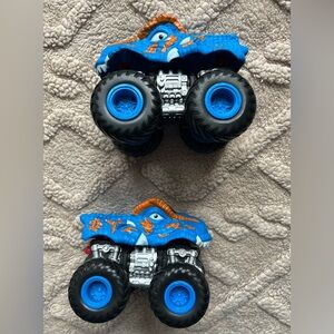 Boys Monster Truck Car Bundle - Blue Gator Head Monster Truck Toys, Lot Of 2